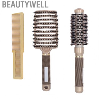 Beautywell Curved Vent Brush  Barrel Brush Hair Brush Comb Set  for Home for Hairdresser