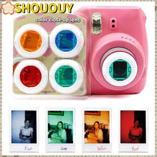 SHOUOUY ใหม่ ฟิลเตอร์กระจกกรองแสง สีสันสดใส สําหรับกล้อง Instax Mini7 8 8+ 9 KT