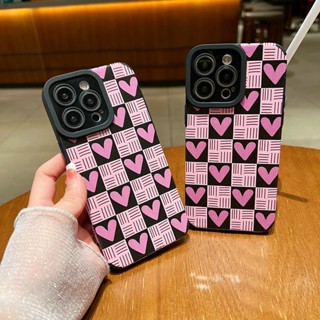 เคสโทรศัพท์มือถือ เคสไอโฟน11 เคสไอโฟน14 Pro Max กันกระแทก ลายหัวใจ สําหรับ Iphone 11Pro max 14 PRO max 11 12 13 7 8plus X max SE