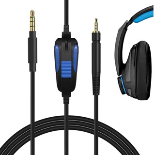 Geekria ชุดหูฟังเล่นเกม แบบสวมเร็ว พร้อมไมโครโฟน สําหรับ Sennheiser GSP 300 350 500 600 สายเคเบิล (6 ฟุต 1.7 เมตร)