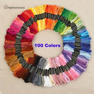 [Hightechworld.th] เส้นด้าย 100 สี อุปกรณ์เสริม สําหรับเย็บผ้า