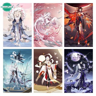 【HF】onmyoji ภาพจิตรกรรมโมเสค ติดประดับเพชร ลายโมเสก 5D ขนาด 30X40 ซม. 40X50 ซม. DIY สําหรับตกแต่งบ้าน