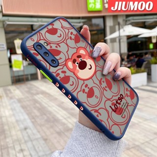 เคสซิลิโคนนิ่ม แบบใส ขอบสี่เหลี่ยม ลายหมีสตรอเบอร์รี่ กันกระแทก สําหรับ Samsung Note 10 Plus 4G Note 10 Plus 5G Note 10 Lite Note10 M60s