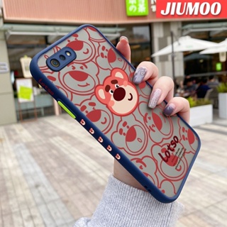 เคสโทรศัพท์มือถือ ซิลิโคนนิ่ม ใส กันกระแทก ลายหมีสตรอเบอร์รี่ สําหรับ Realme C2 C2S OPPO A1K