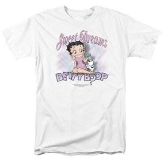 เสื้อยืด ผ้าฝ้าย พิมพ์ลายการ์ตูน Betty BOOP Miss Betty สไตล์ยุโรป และอเมริกา ทรงหลวม