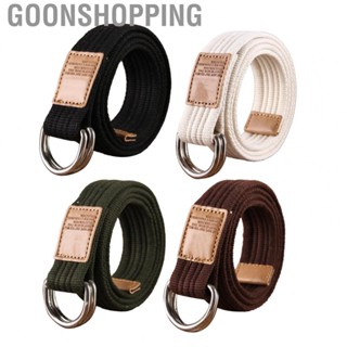 Goonshopping Trouser Belt  Pure Color Fully Adjustable Canvas Lightweight 115cm Length for Daily Use