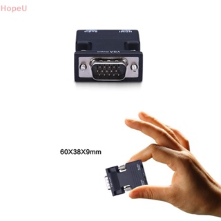 [HopeU] ตัวแปลง HDMI ตัวเมีย เป็น VGA ตัวผู้ พร้อมอะแดปเตอร์เสียง รองรับเอาต์พุตสัญญาณ 1080P