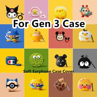 【คุณภาพสูง】เคสหูฟัง แบบนิ่ม ลายการ์ตูนอนิเมะ สําหรับ Gen 3 Gen 3