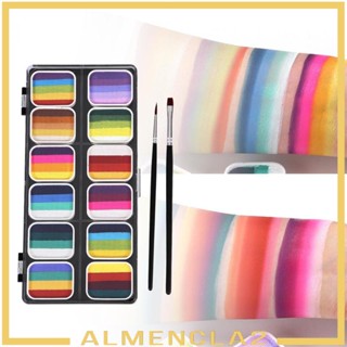 [Almencla2] สีน้ํา 12 สี ล้างทําความสะอาดได้ สําหรับเทศกาล