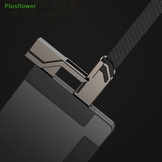 (Plusflower) 4in1 สายชาร์จ USB C แบบชาร์จเร็ว สําหรับโทรศัพท์มือถือ lighg