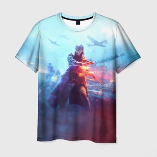 เสื้อยืด พิมพ์ลาย "Battlefield 5" 3 มิติ สําหรับผู้ชาย