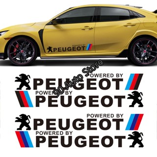 สติกเกอร์ตราสัญลักษณ์ ด้านซ้าย และขวา สร้างสรรค์ สําหรับตกแต่งรถยนต์ Peugeot 308 208 207 407 2 ชิ้น ต่อชุด