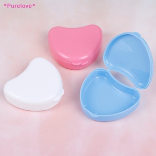 Purelove&gt; กล่องรีเทนเนอร์จัดฟัน สําหรับเก็บฟัน ปาก หัวใจ ใหม่