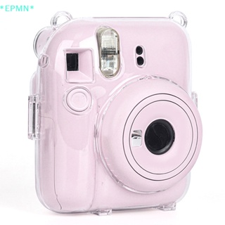 Epmn&gt; เคสกล้องคริสตัลแวววาว พร้อมสายคล้อง สําหรับ Fujifilm Instax Mini 12