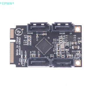 Epmn&gt; ใหม่ การ์ดแปลง SSD HDD SATA3 PCI-E PCI Express เป็น 4 พอร์ต SATA 3.0