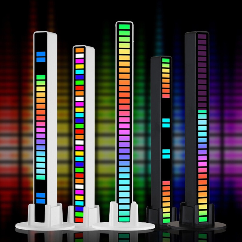 MS 624 การควบคุมเสียง RGB ซิงโครนัสแสงจังหวะสุทธิสีแดงสดใสเพลงบรรยากาศแสงรถยนต์สก์ท็อปเหนี่ยวนำความคิดสร้างสรรค์นำแสงรถก