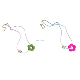 Ch*【พร้อมส่ง】สร้อยคอลูกปัด ลายดอกไม้ สไตล์โบฮีเมียน