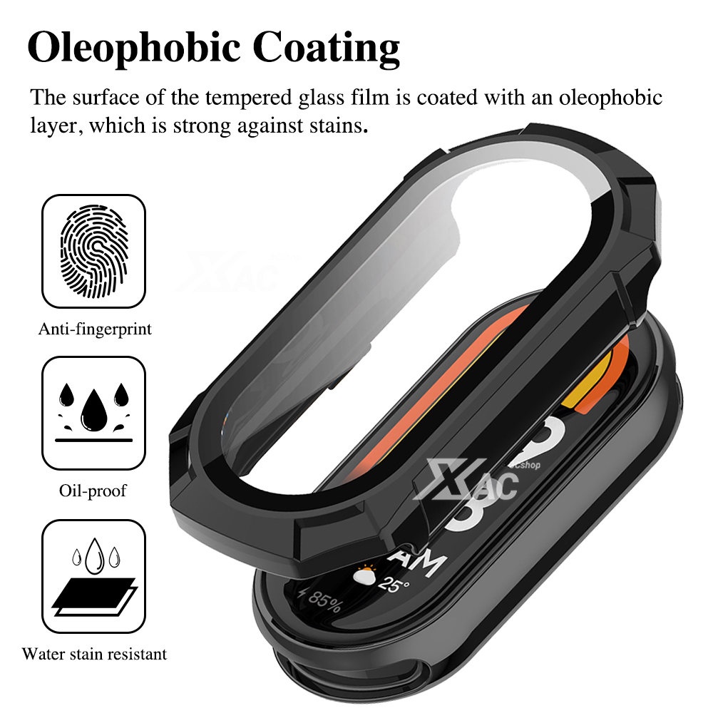 สําหรับ Mi Band 8 เคสป้องกัน สําหรับ Mi Band 7 เคสฟิล์มในตัว เคส PC ฟิล์มนิรภัย สําหรับ Miband 3/4/5/6/7/8 อุปกรณ์เสริม - รูปที่ 2