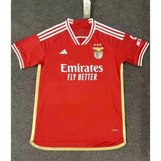 เสื้อกีฬาแขนสั้น ลายทีมชาติฟุตบอล Benfica 2023-24 ชุดเหย้า สําหรับผู้ชาย