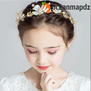 OCEANMAPDZ Tiara ที่คาดผม ประดับไข่มุกเทียม คริสตัล พลอยเทียม สีทอง สําหรับเจ้าสาว งานแต่งงาน