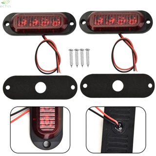 ไฟหรี่ข้าง LED ABS+PC DC 12V-24V สีแดง 2 ชิ้น