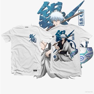 เสื้อยืดแขนสั้นลําลอง ขนาดใหญ่ พิมพ์ลายอนิเมะ Sakata Gintoki สไตล์ฮาราจูกุ สําหรับผู้ชาย และผู้หญิง