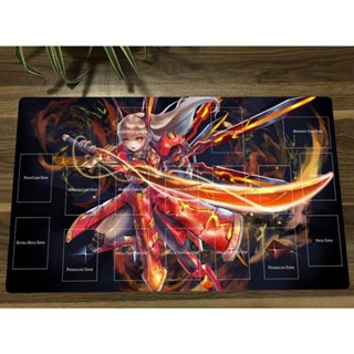 Yugioh Playmat Sky Striker Ace - Kagari TCG CCG แผ่นรองเมาส์ สําหรับเล่นเกม