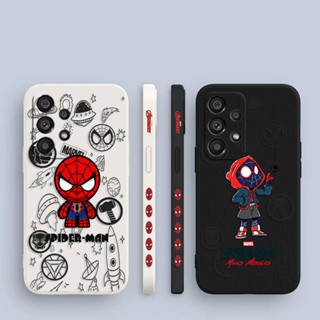 เคสโทรศัพท์มือถือ พิมพ์ลาย The Avengers Miles Spiderman มีลายด้านข้าง สําหรับ Samsung Galaxy A90 A80 A73 A72 A71 A70 A60 A54 A53 A52 A51 A50 A30 S A42 A40 A34 A33 A32 A32 A31 A30 A24 A23 5G