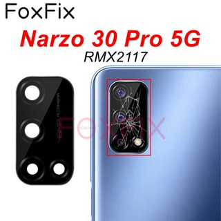 เลนส์กระจกกล้องด้านหลัง แบบเปลี่ยน พร้อมสติกเกอร์กาว สําหรับ Realme Narzo 30 Pro 5G RMX2117