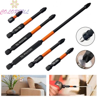 【COLORFUL】Screwdriver Bit Cross Screwdriver Electric For Wood Rustproof 25-150mm