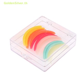 Goldensilver แผ่นซิลิโคนดัดขนตา ใช้ซ้ําได้ 6 คู่