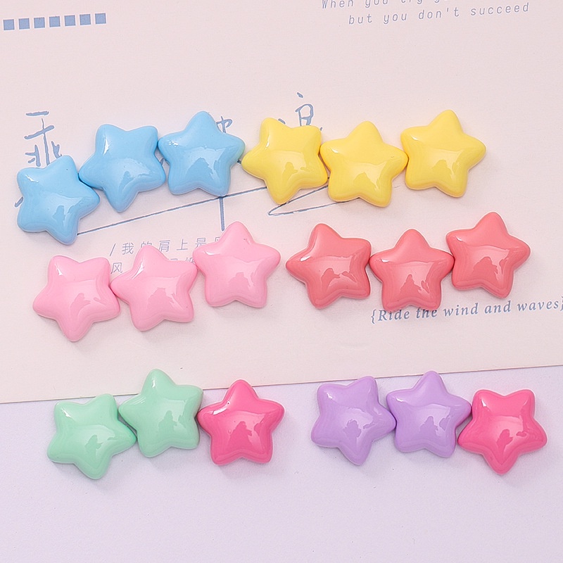 กาวเรซิ่น รูปดาวห้าแฉก น่ารัก แวววาว แฮนด์เมด DIY อุปกรณ์เสริม สําหรับทําเครื่องประดับ ติดรองเท้า กิ๊บติดผม DIY