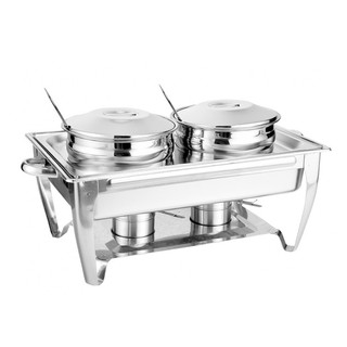 AjuShop-KOCH KITCHEN อ่างอุ่นซุปสเตนเลสหม้อคู่ 6.5 ลิตร 64×36×33 ซม. JAPAH