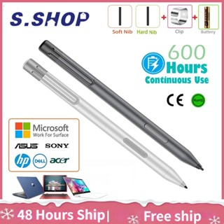 4096 ความดัน หน้าจอสัมผัส Stylus ปากกาสําหรับ Microsoft Surface Pro 6 5 Surface Go Book 3 Laptop Studio ปากกาอัจฉริยะ สัมผัสด้วยหัวปากกาพิเศษสําหรับ HP Envy X360 ASUS Dell