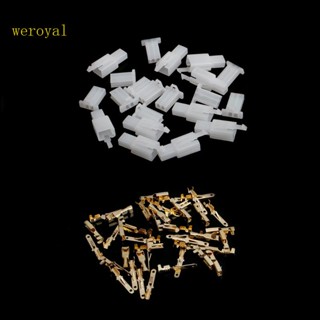 Weroyal ปลั๊กเชื่อมต่อสายไฟ ตัวผู้ ตัวเมีย 2 Pin 2 8 มม. 10 ชุด
