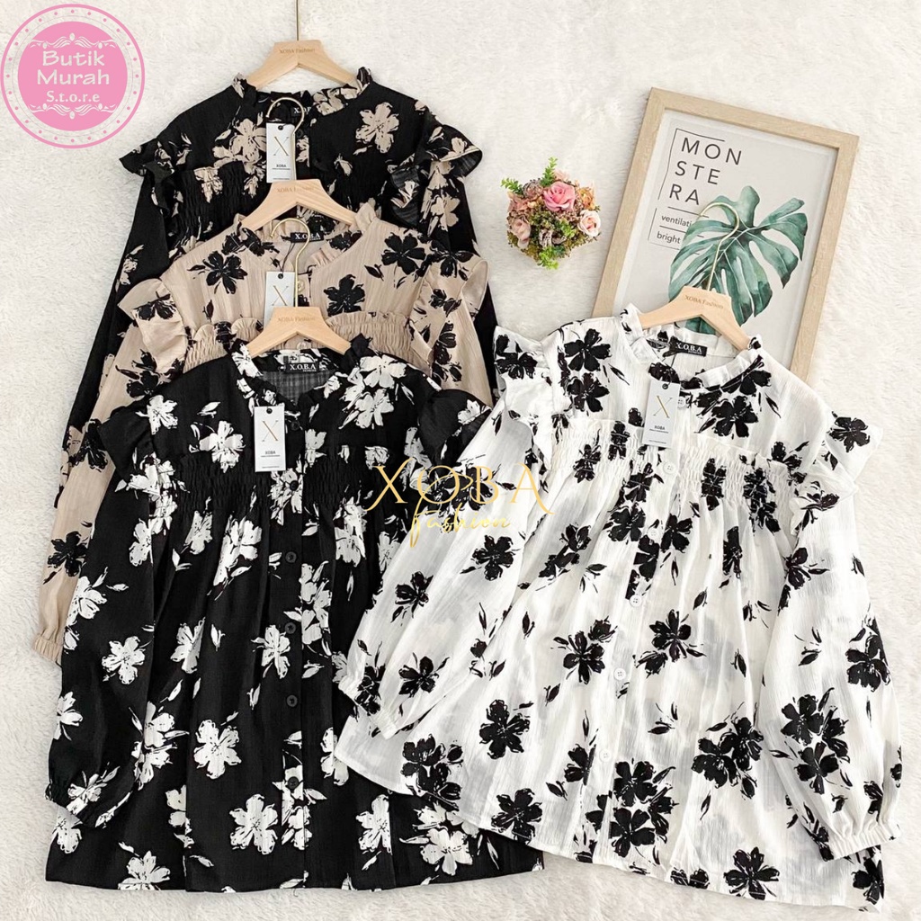 Xoba แฟชั่น 3186 เสื้อผู้หญิง LD 116 ซม. ดอกไม้ผีเสื้อ Kringkel S210 356 Good Vibes