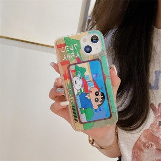 เคสป้องกันโทรศัพท์มือถือซิลิโคน แบบแข็ง พิมพ์ลายการ์ตูนสุนัขชินจัง สําหรับ Apple Iphone 11 12 13 14Promax 14 12 11 13 plus