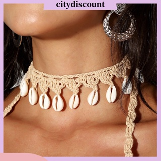 &lt;citydiscount&gt; สร้อยคอโชคเกอร์ แฮนด์เมด น้ําหนักเบา เข้ากับทุกการแต่งกาย สําหรับผู้หญิง