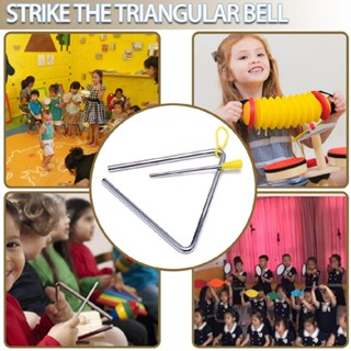 10cm Musical Steel Triangle with Striker Rod Percussion Instrument Kids Toys