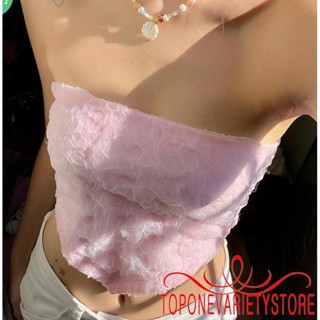 Topone- เสื้อกล้ามเกาะอก โชว์หลัง สีพื้น ทรงไม่สมมาตร เหมาะกับฤดูร้อน สําหรับผู้หญิง