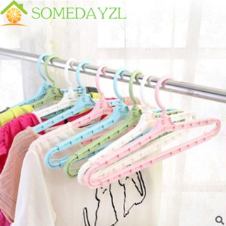 SOMEDAYZL ไม้แขวนเสื้อพลาสติก ประหยัดพื้นที่ สําหรับแขวนเสื้อผ้า