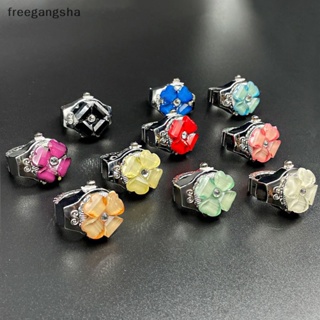 [FREG] นาฬิกาข้อมือ พลอยเทียม ลายดอกไม้ สไตล์พังก์ วินเทจ แฟชั่น Unisex 1 ชิ้น FDH