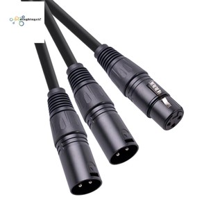 สายเคเบิลแยก XLR 3 Pin XLR ตัวเมีย เป็น XLR ตัวผู้ 50 ซม.