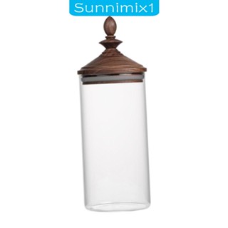 [Sunnimix1] โหลแก้วเก็บอาหาร อเนกประสงค์ พร้อมฝาปิดไม้ สําหรับร้านอาหาร โรงแรม บาร์ นิทรรศการ