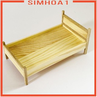 [Simhoa1] เตียงนอนจิ๋ว สเกล 1/12 อุปกรณ์เสริม สําหรับตกแต่งบ้านตุ๊กตา