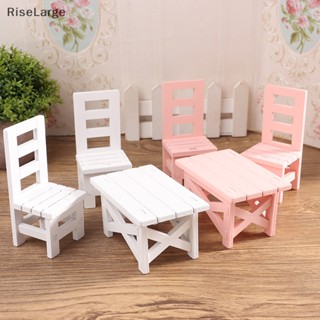 [RiseLarge] ใหม่ เฟอร์นิเจอร์โต๊ะ เก้าอี้ ขนาดเล็ก 1:12 DIY สําหรับตกแต่งบ้านตุ๊กตา 1 ชุด
