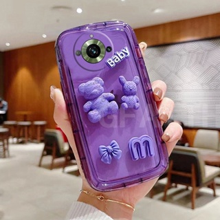 ขายดี เคสโทรศัพท์มือถือใส แบบนิ่ม ลายหมี กันกระแทก สําหรับ Realme11 Realme 11 Pro 11 Pro+ 2023 Realme11Pro Plus