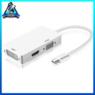 [Instock] Thunderbolt Port Adapters 3 In 1 Portable Multifunctional Mini Displayport [F/12]