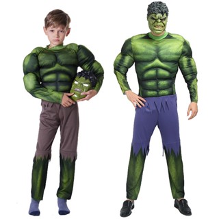 เครื่องแต่งกายคอสเพลย์ ชุดฮาโลวีน Avengers Hulk สําหรับเด็ก และผู้ใหญ่