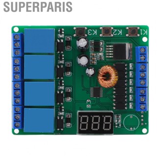 Superparis Relay Module  Triggerable Delay 4 Way Programmable Digital Display Durable for Circuit